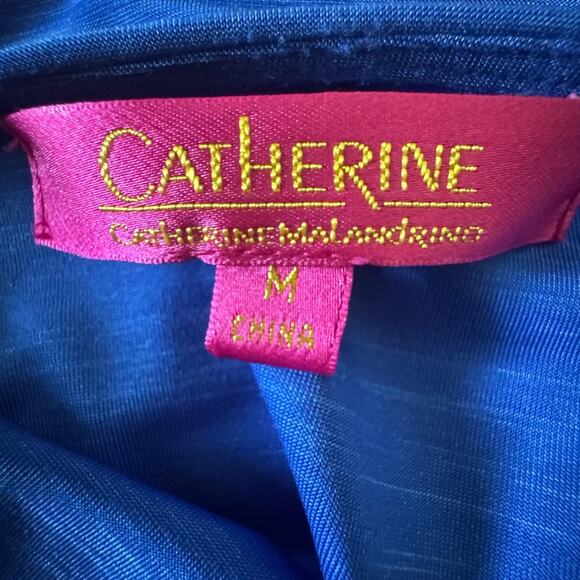 Catherine Malandrino Blue Ruched Long Sleeve Bodycon Dress | Size M - Picture 6 of 7